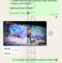 Customer thank-you message after purchase